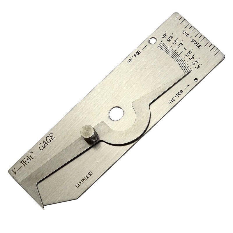 RIVERWELD V-WAC Single Weld Gage Welding Inspection Thread Gauge Checks 1/4 Inch Undercuts Pits Crown Height Porosity Pits - Image 1